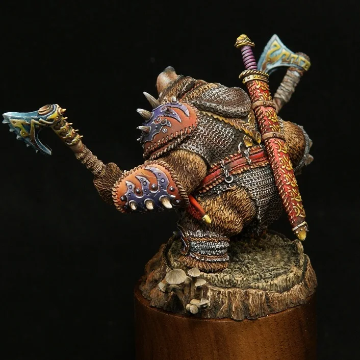 [Loong Way Miniatures] мультфильм Miniatures Викинг медведь 40 мм Смолы миниатюрный|Аксессуары