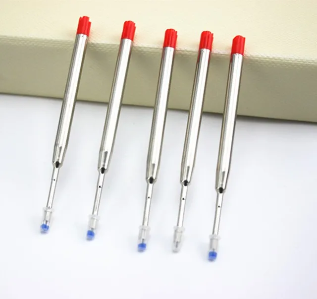 10pcs Universal Standard Style Black and Blue Ink 0.7MM Medium Nib Ball Point Pen Refills