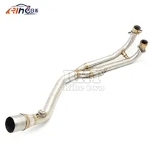 Stainless Motorcycle Exhaust Pipe Middle muffler exhaust pipe For YAMAHA T-MAX530 T MAX530 TMAX 530 2008 2009 10 12 13 14 15 16