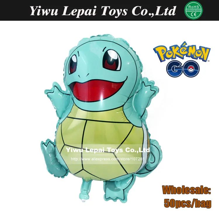 Wholesale 50pcs/bag Pocket Monster Squirtle Toy Balloons Helium