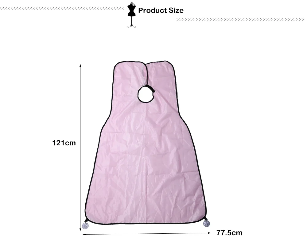 Water-resistant Hair Cutting Cape Beard Shaving Apron for Men with Mirror Sucker Hooks