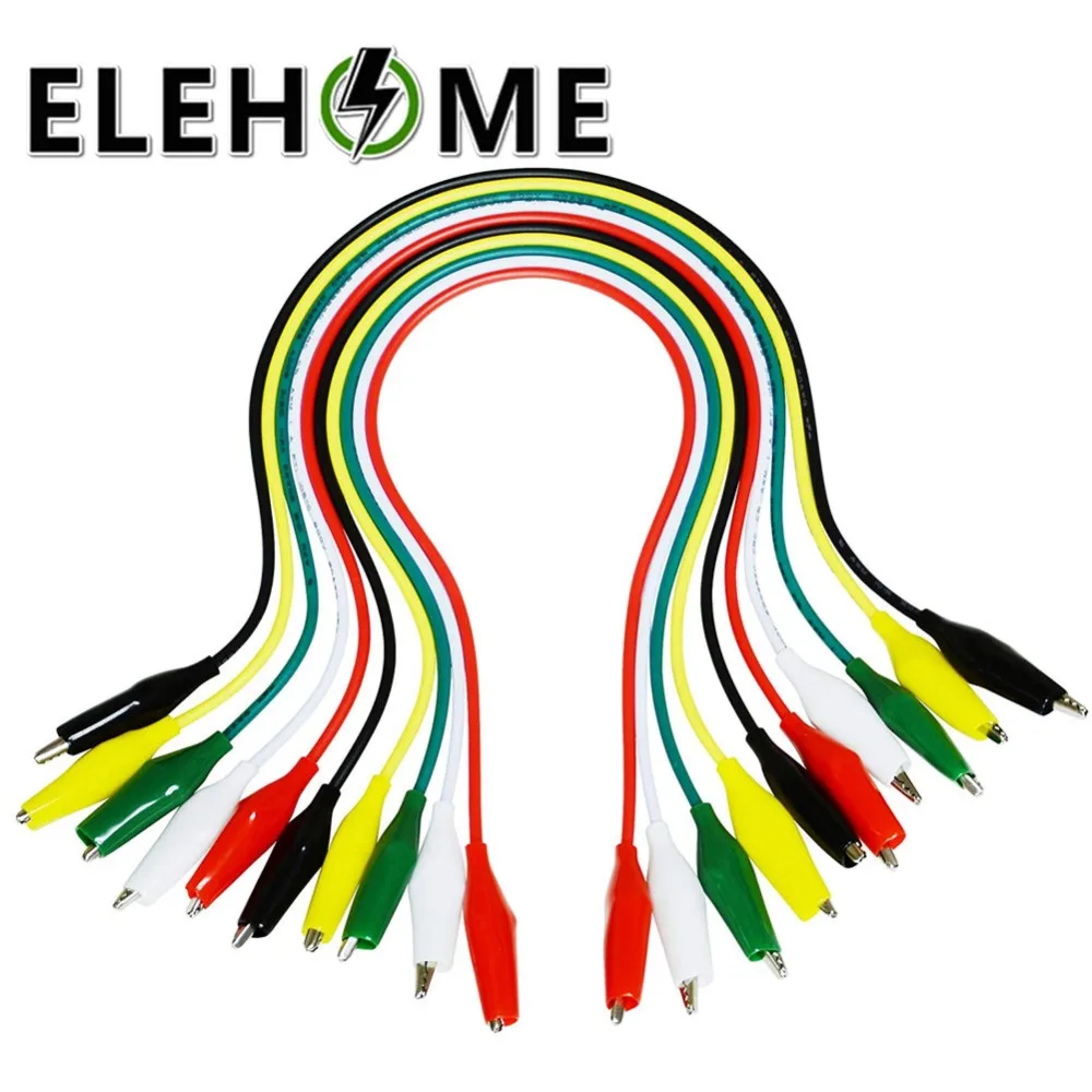 10 Piece Test Lead Set with Alligator Clips Test Lead Jumper Wire Insulated alligator clips on