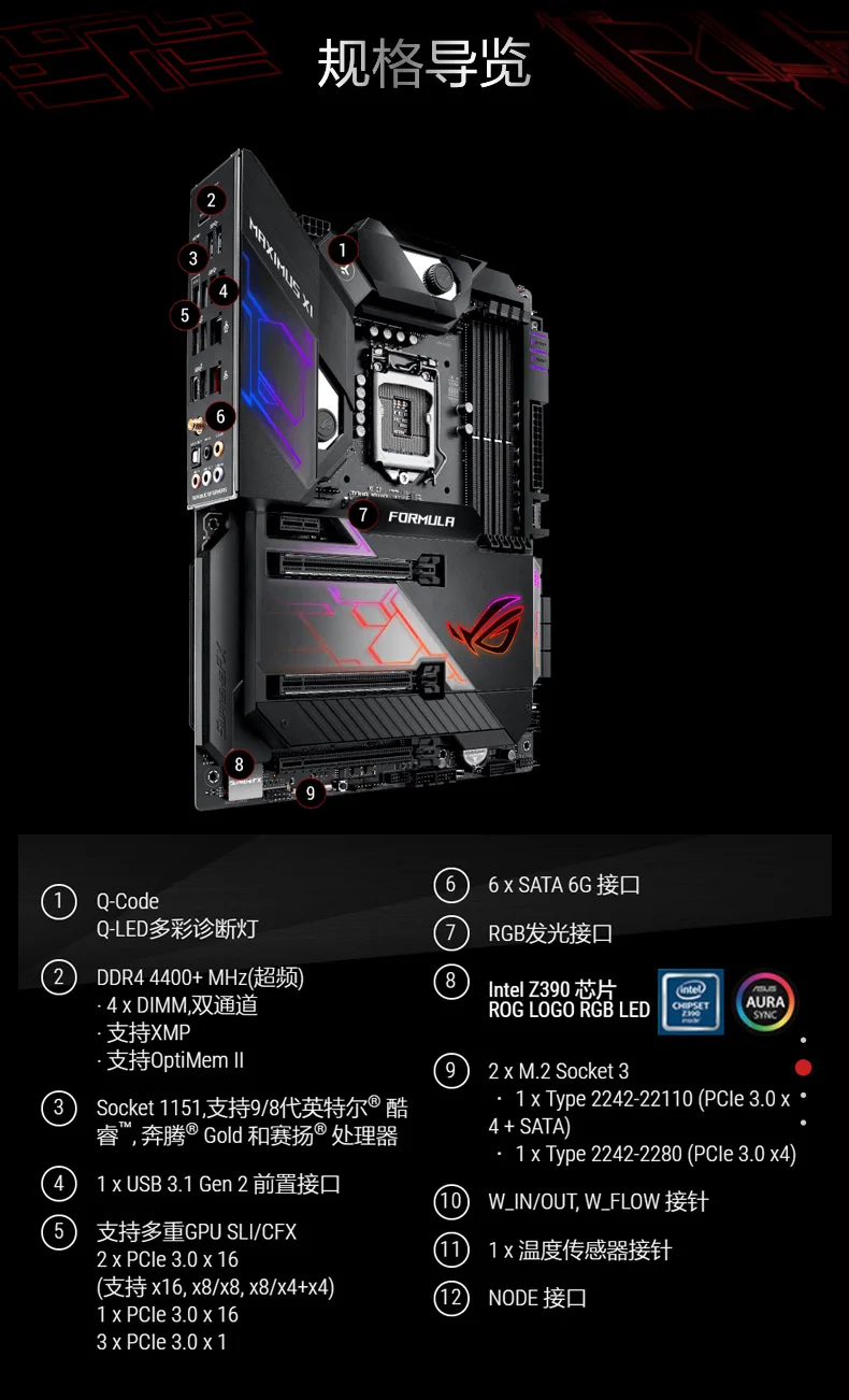 ASUS Maximus XI Formula плеер страна компьютерная игровая доска Z390 M11F 1151pin поддержка I9 9900K 9700K