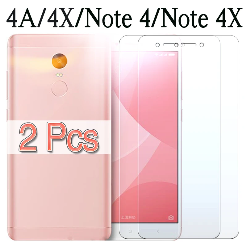 

2 Pcs Redmi 4 X Glass 4A Note 4X Screen Protector Protective For Xiaomi Red Mi 4 A Note4 Note4X On Ksiomi My A4 X4 Tremp Glasses