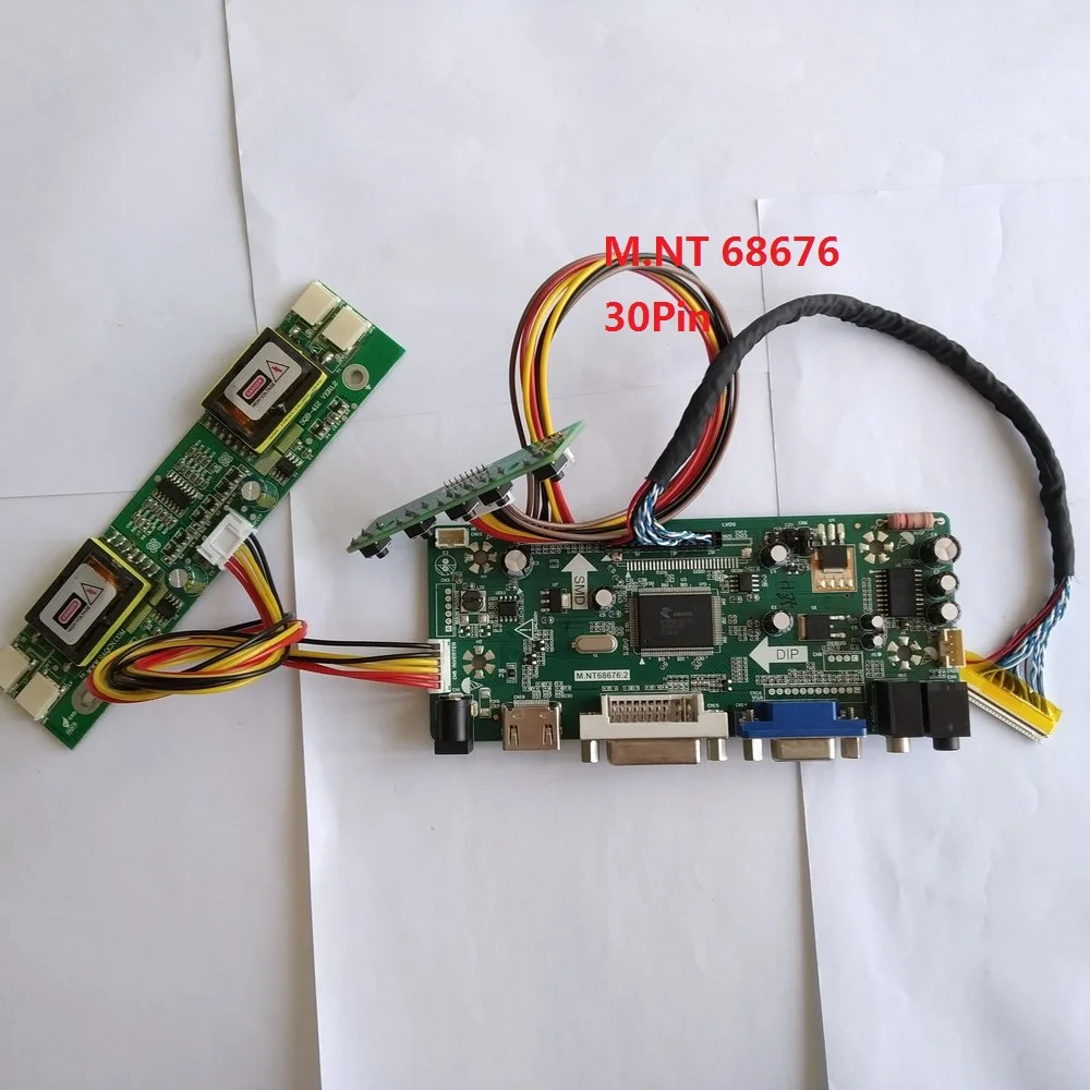 Комплект для M236H1-L01 панели экрана 1920X1080 плата контроллера 30pin M. NT68682 DIY 23," LVDS 4 лампы sVGA DVI HDMI драйвер