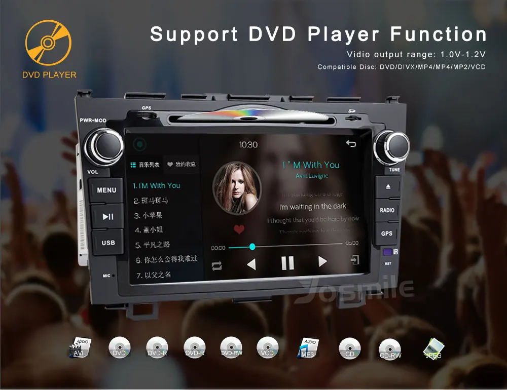 Perfect 2 Din Car DVD Player Radio For Honda CRV CR-V 2006 2007 2008 2009 2010 2012 GPS Navigation System Multimedia Head Unit Audio 9