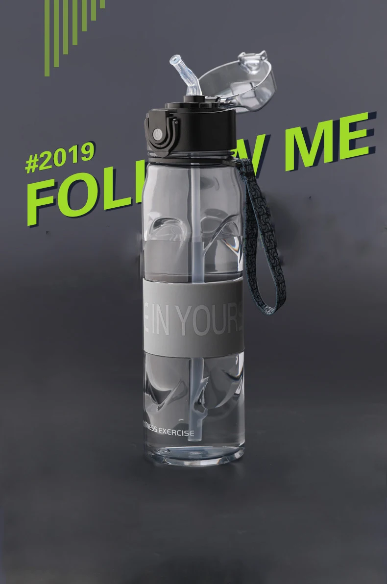 Модная бутылка для воды герметичные портативный спортивные бутылки для воды пластик походный чайник пеший Туризм напиток бутылка фитнес чайник 600 мл