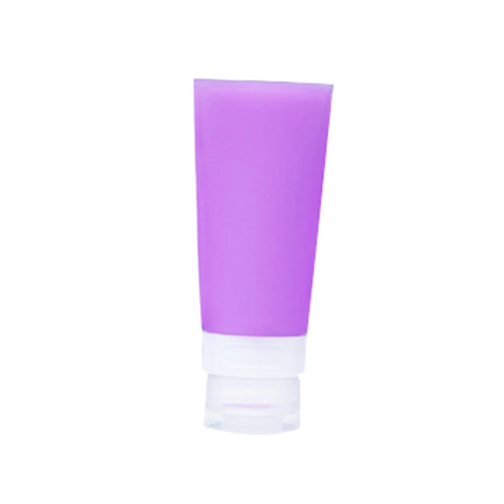 Пустые Силиконовые бутылки для путешествий лосьон шампунь Тюбик-Контейнер Косметический портативный - Цвет: Purple 60ML