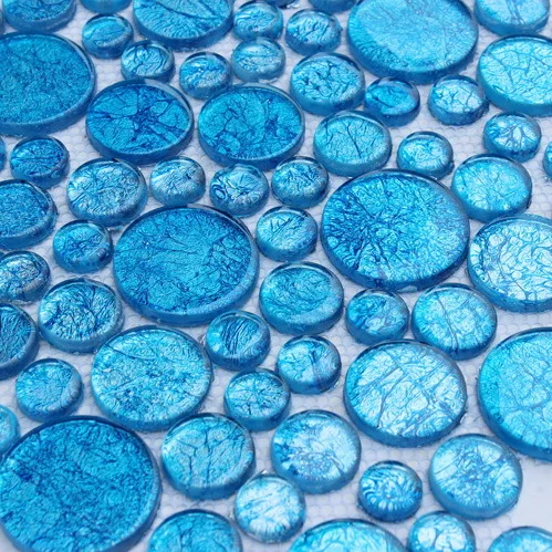 Blue Sparkle Tiles Tile Design Ideas Glossy Sparkle Blue Color Round Gl Mosaic Tile For Kitchen