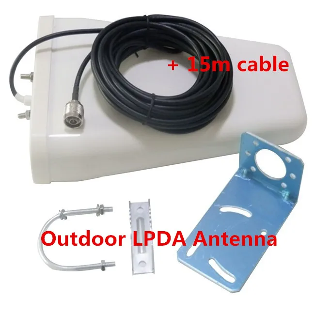 

Outdoor Antenna 800-2500mhz frequency 3G GSM CDMA Outside Directional LPDA Antenna for Signal Booster Repeater with 15m Cable
