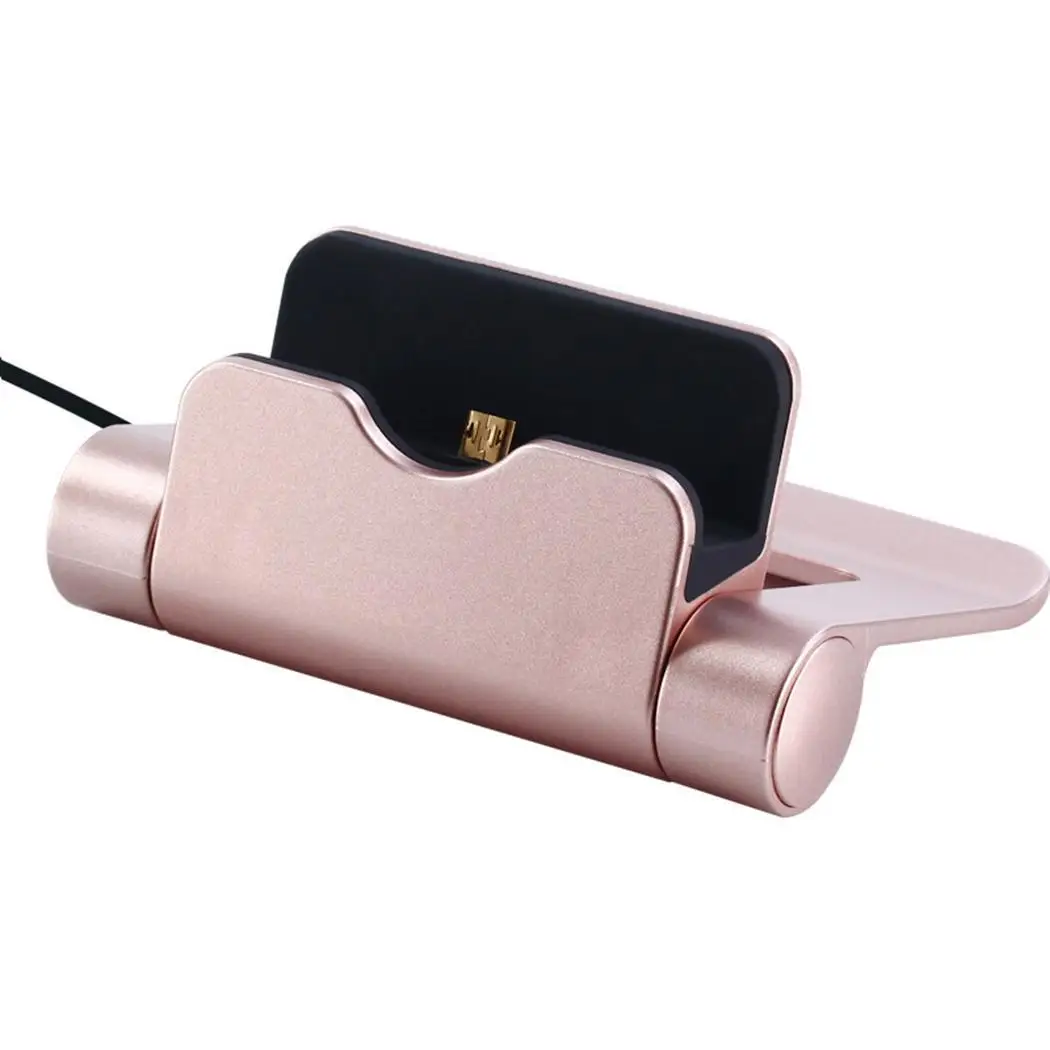 rose gold type 1 Портативный многофункциональный вращающийся телефон на 360 градусов Зарядка для телефона type-C, для Android Base 2A мобильный кронштейн - Цвет: rose gold type 1