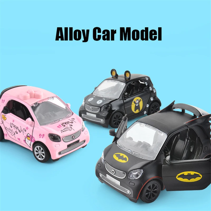 

Simulation 1:36 Bear Batman Smart Fortwo Car Model Alloy Diecasts & Toy Vehicles Car Model Die Cast Metal Collection Gift