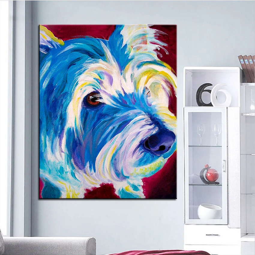 

Large size Print Oil Painting westie that Wall painting Home Decorative Wall Art Picture For Living Room paintng No Frame