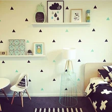 Gold Triangles Wall Sticker Removable Home Decor Art Wall Decals Small Baby Wallpapers Geometric Nordic Triangle Wall Stickers