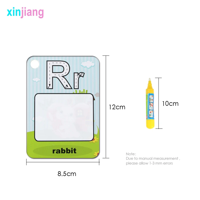 Английский алфавит водные карты для рисования доски для рисования и 2 ручки водные карты для раскрашивания Ранние развивающие игрушки для детей}