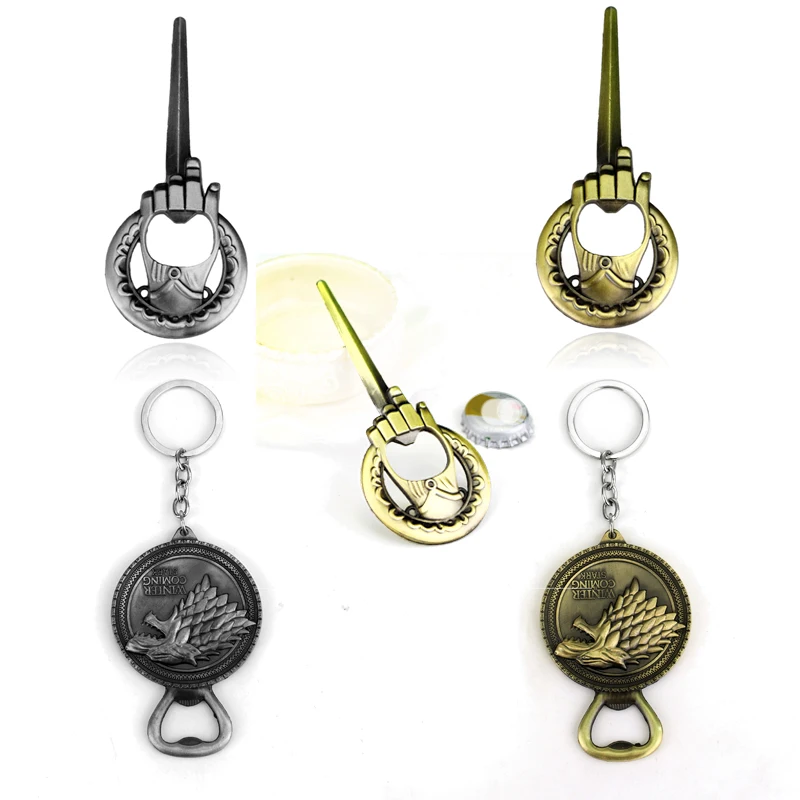 

Game of Thrones Keychain Direwolf Key Chains Bottle Opener Keyring Chaveiro Men Jewelry Metal Pendant Keyhoder Souvenirs Gift