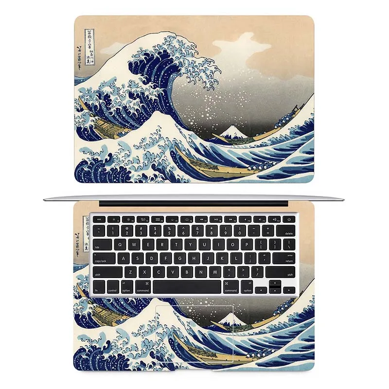 Японская Классическая живопись Ukiyo-e наклейка для ноутбука Macbook Decal Pro Air retina 11 12 13 15 дюймов Mac полное покрытие кожи ноутбука - Цвет: AC side