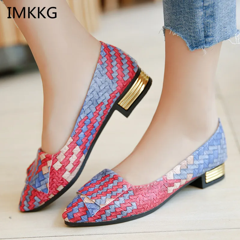 

2018 New Fashion Spring Autumn Women Flats Shoes Ladies Pointed Toe Slip-On Flat Women's Shoes Q391