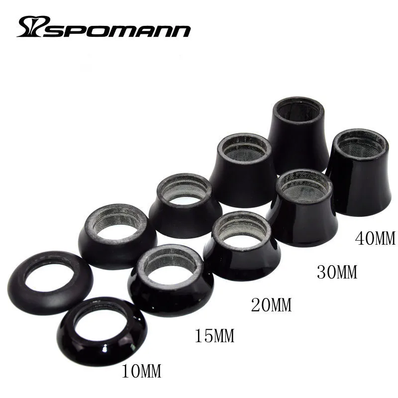 

Carbon fibre headset washer taper spacer mountain road bike headset stem cover spacers 1-1/8' MTB carbon bike interval parts