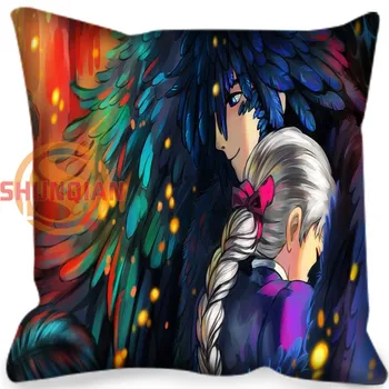 

Ymo&101 New Custom Hayao miyazaki cartoon@2 Decorative Pillowcase Square Zipper Print Throw Pillowcase Cover More Size H0301#101