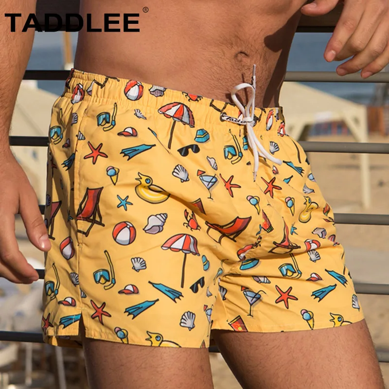 Taddlee Brand Men's Quick drying Beachwear Board Shorts Mens Swimwear Swimsuits Active Bermudas