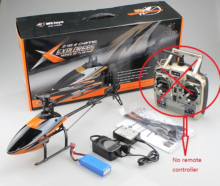 WLtoys V950 BNF 6CH 3D6G система Flybarless Big RC вертолет (без пульта дистанционного