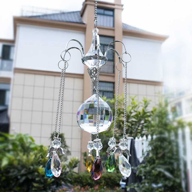 H& D хрустальный шар призмы солнышко окно подвесная вешалка для украшения Радуга производитель коллекция домашний сад декор кулон с крюком