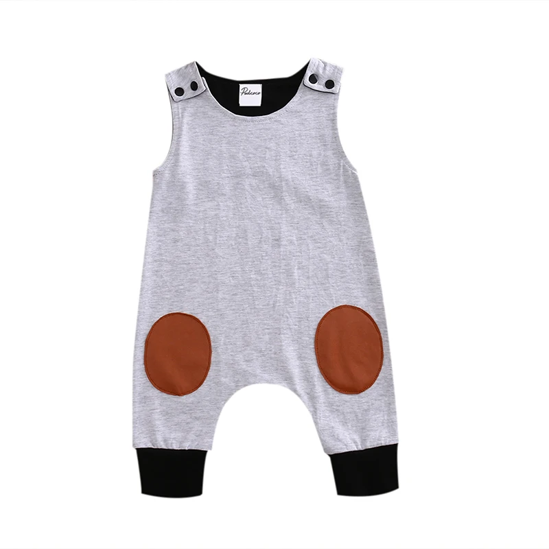 

Newborn Toddler Kids Boy Girl Sleeveless O Neck Cotton Romper Loose Outfit Harem Pant Jumpsuit 0-24M