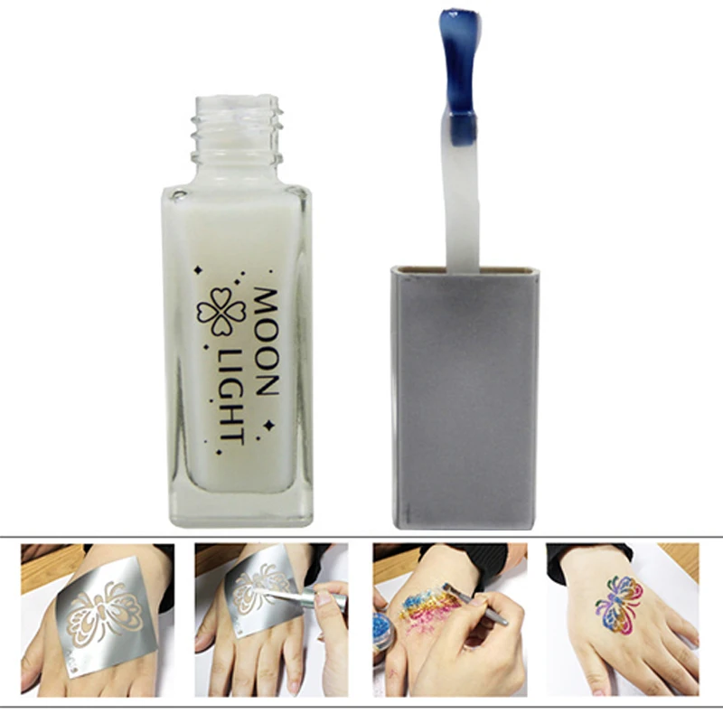 

10ml/Bottle Glitter Tattoo Glue Gel For Long Lasting Temporary Tattoo Body Paints Cosmetics Keeper Non-toxic Glitter Paint