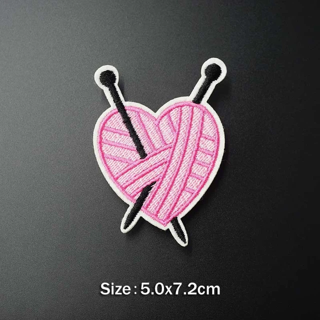 Girls Pink Iron On Patches Embroidered Pretty Appliques for Clothes Jackets  Hat
