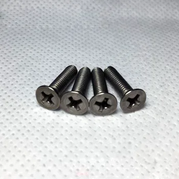 

4Pcs M2.5 TA2 Titanium Phillips Flat screws Countersunk head screw cross Pure Ti machine bolts DIN965 4mm-10mm Length