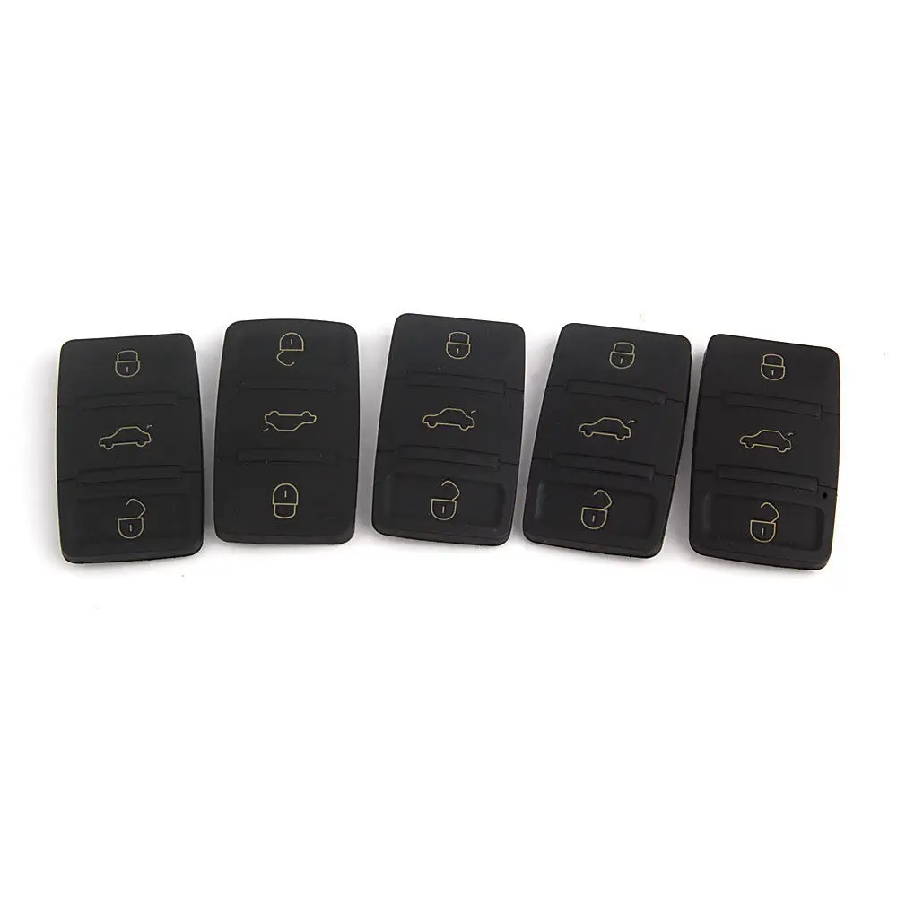 5Pcs Replacement Remote Key Button Rubber Pad 3BT Fit For Skoda Octavia