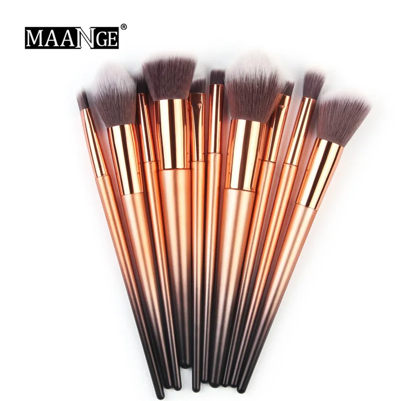 

10PCS Make Up Foundation Eyebrow Eyeliner Blush Cosmetic Concealer Brushes pinceaux maquillage make up brushes H1