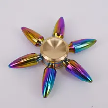 Fidget Hand Spinner Removable Six Arms Bullet Fingertip Gyro Finger Spinner Relieve ADHD Autism Stress Finger Gyro Toy Gifts