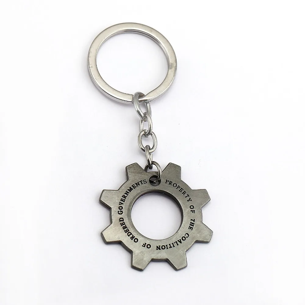 Gears of War Keychain Gear Shape Key Ring Holder Metal Fashion Car Bag