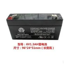 6V 1.3AH свинцово-кислотная аккумуляторная Батарея vrla батареи