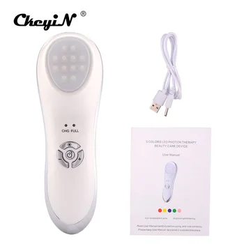 

IPL Facial Massager 6 Colors LED Light Photon Skin PDT Therapy Ultrasound Vibration Beauty Instrument Tighten Lifting Anti-aging