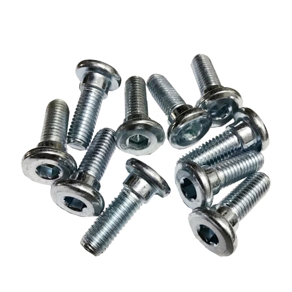 M8 x 20mm Stainless steel Bolts Screws Disc Brake Rotor Silver Screws Bolts Replacement Fits for Motorcycle Motorbike