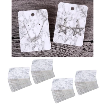 

200 Pieces Marble Earring Packing Cards Set with Hanging Holder Tags
