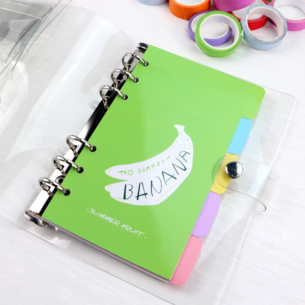 

Replacement Cover Portable Easy To Use Notebook Shell Accessory Refill Loose Leaf Office Transparent Durable PVC Home DIY School