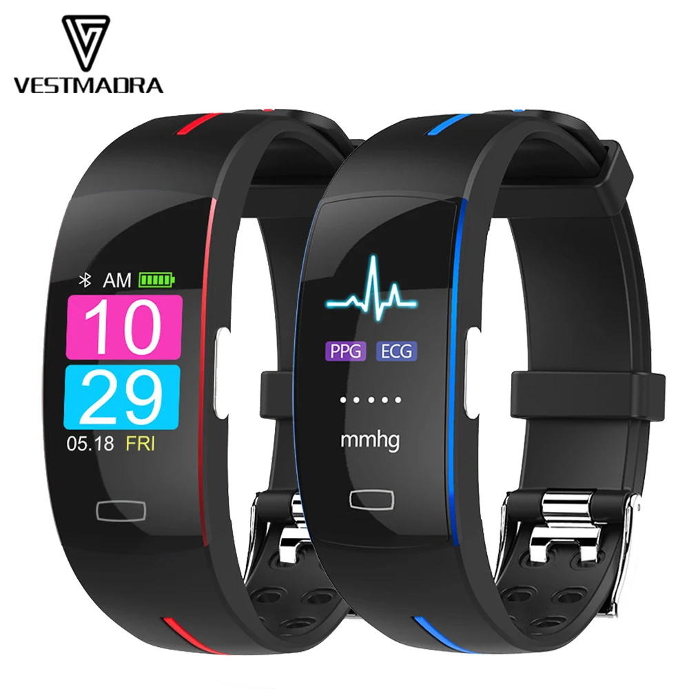 

VESTMADRA P3 Plus Smart Wristband PPG+ECG Dynamic Heart Rate Monitor Blood Pressure Monitor Watch Weather Report Smart Bracelet