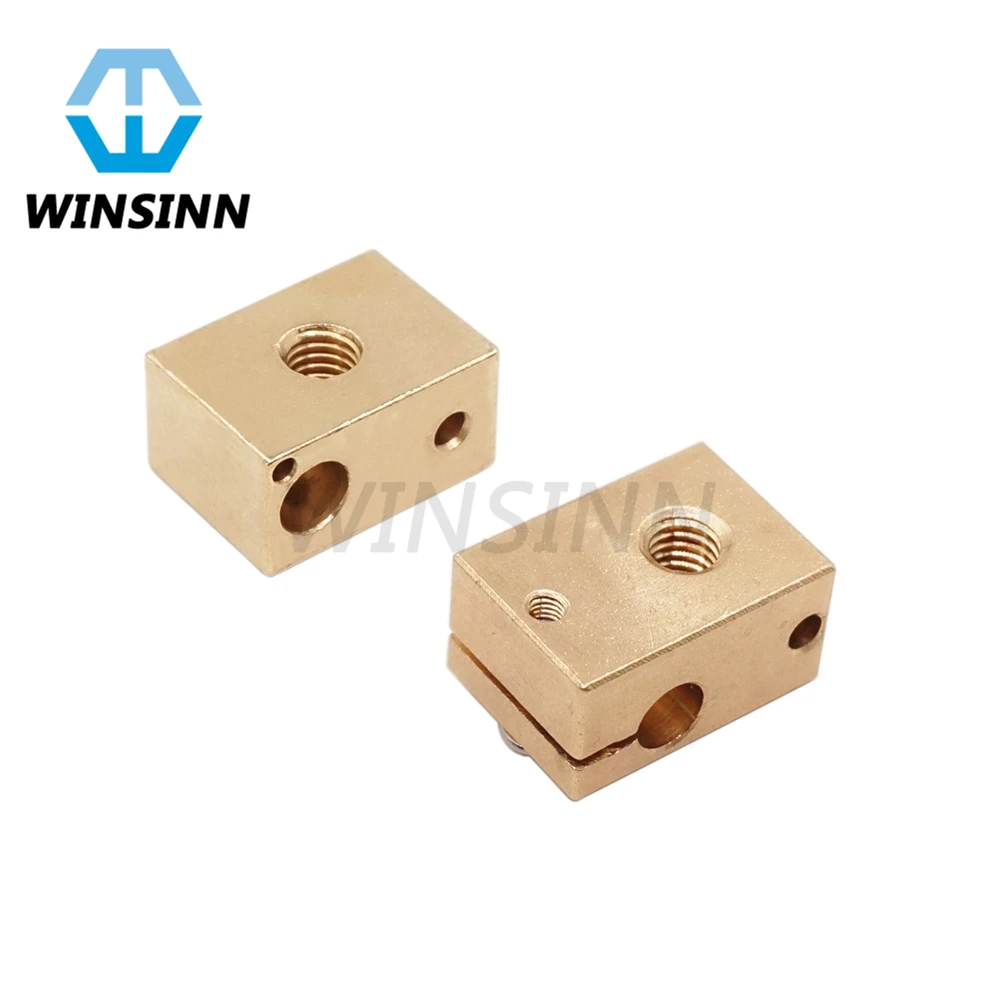 V6 الحرارة كتلة الاستشعار النحاس سخان كتلة الألومنيوم ل HT-NTC100K PT100 RepRap بودين J-رئيس V6 3D طابعة الطارد hotend