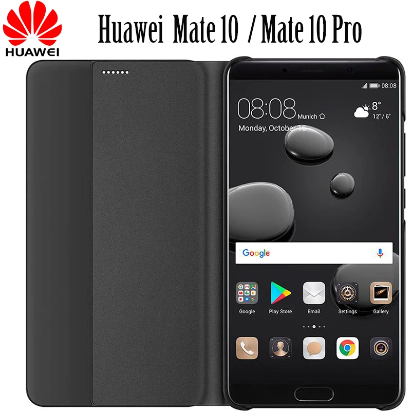 Чехол для huawei mate 10 pro, официальный бренд huawei mate 10, флип-чехол, качественный чехол из искусственной кожи, чехол для смартфона с сенсорным экраном