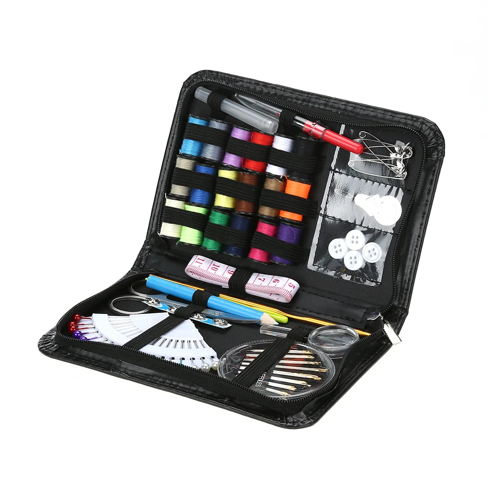 91Pcs/set Portable Mini Sewing Box Set Travel Household Sewing Kit