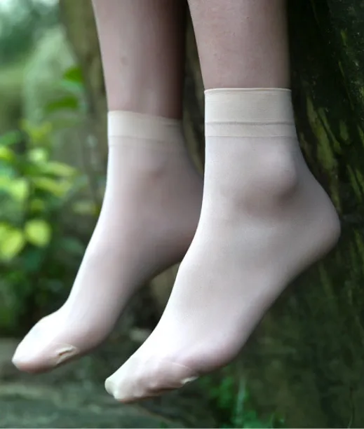 10 пар летних бамбуковых женских коротких бархатных носков, женские тонкие прозрачные шелковые носки до лодыжки 34