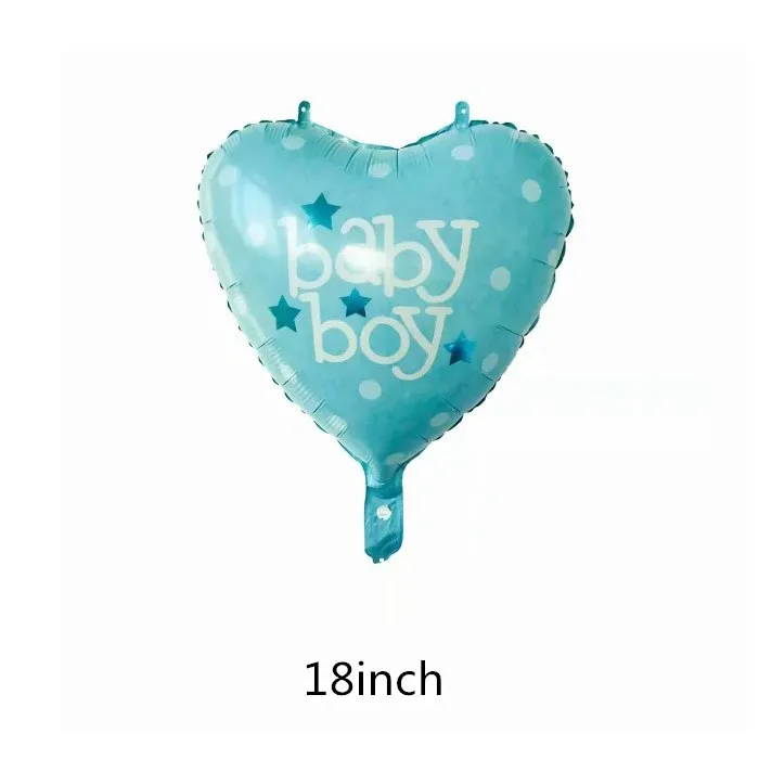 Милые Детские воздушные шары из фольги «hello Baby» для мальчиков и девочек, воздушные шары для первого дня рождения, украшения для вечеринки, детские игрушки, голубые розовые шарики, игрушки - Цвет: blue heart