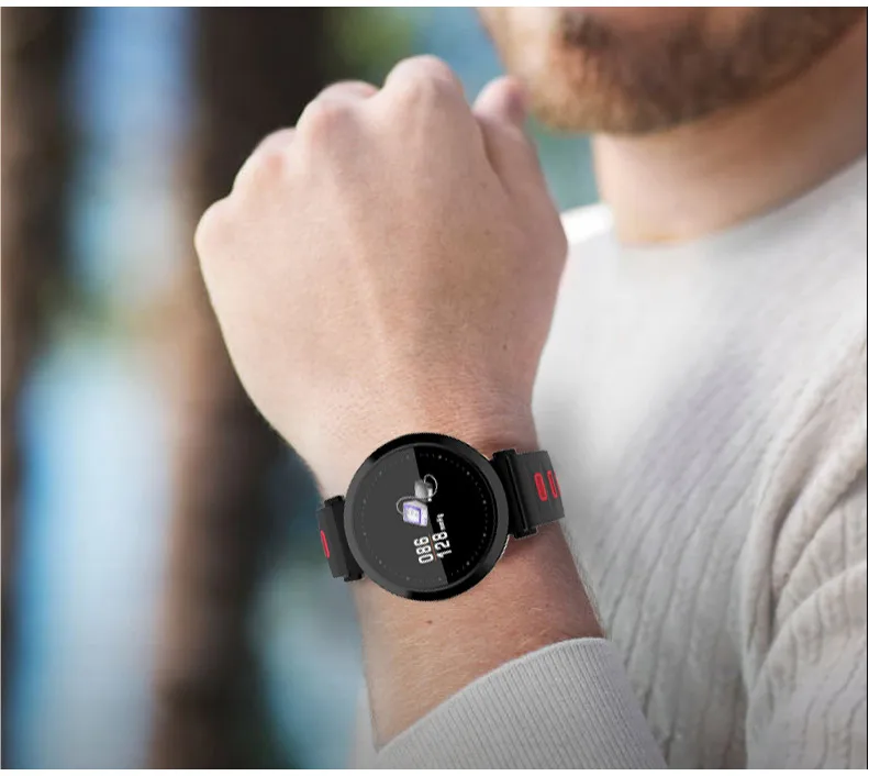 

Y10 Colorful Smart Watch OLED HD Display Dual-Color Silicon Strap Pedmeter Calls Remind Waterproof Blood Prssure Monitor Watch