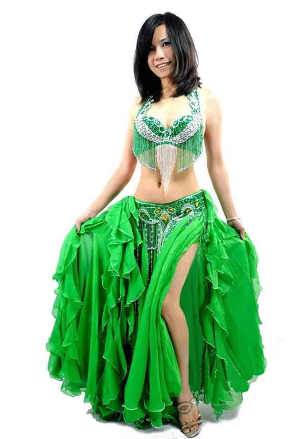 11Colors Bellydance 2015 New Belly Dance Costume Set 3 Pcs bra skirt font b belt b