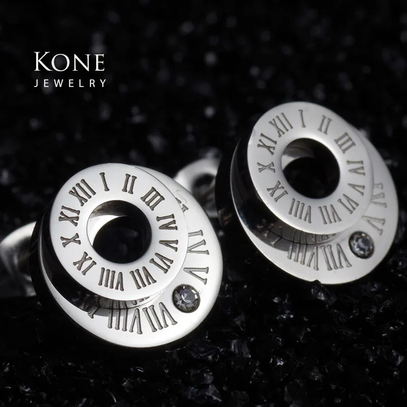 

UZone Top Quailty Famous Brand Steel Plated Stainless Steel Crystal Stone Earring For Women Birthday Gift