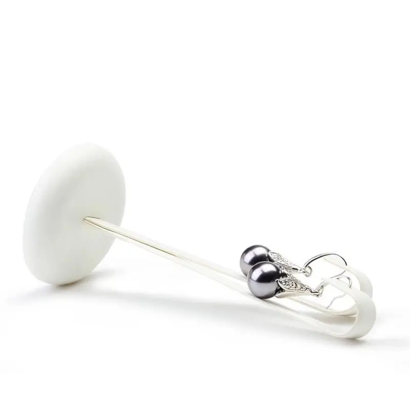  New Fashion Black White V Shape PU Leather Creative Earrings Display Holder Earrings Display Stand 